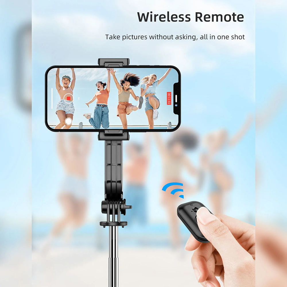 Selfie Stick Bluetooth Techsuit C01, Universal, Sort