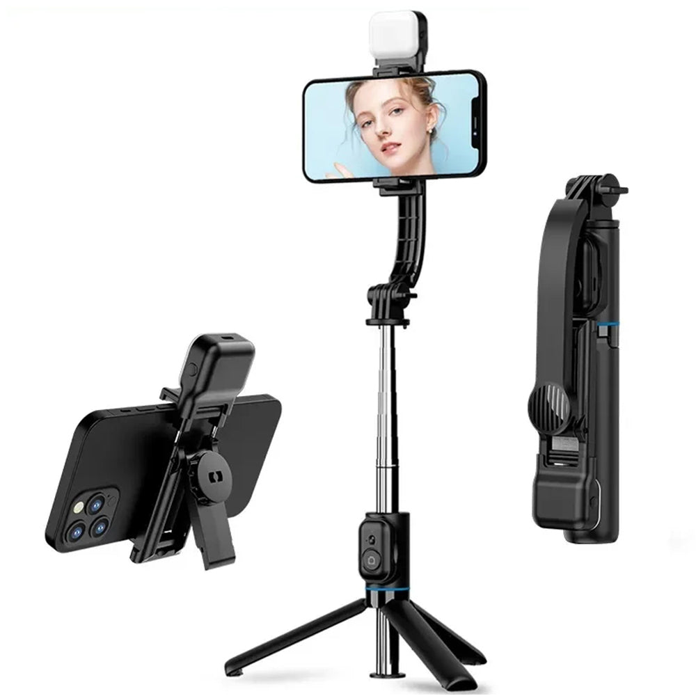 Selfie Stick Bluetooth Techsuit C01s, Universal, Sort