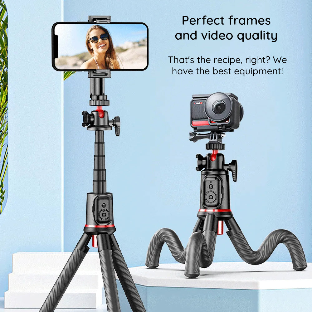Selfie Stick Bluetooth Techsuit C03, Universal, Sort