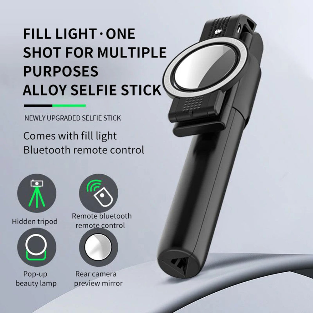 Selfie Stick Bluetooth Techsuit K13, Universal, Sort