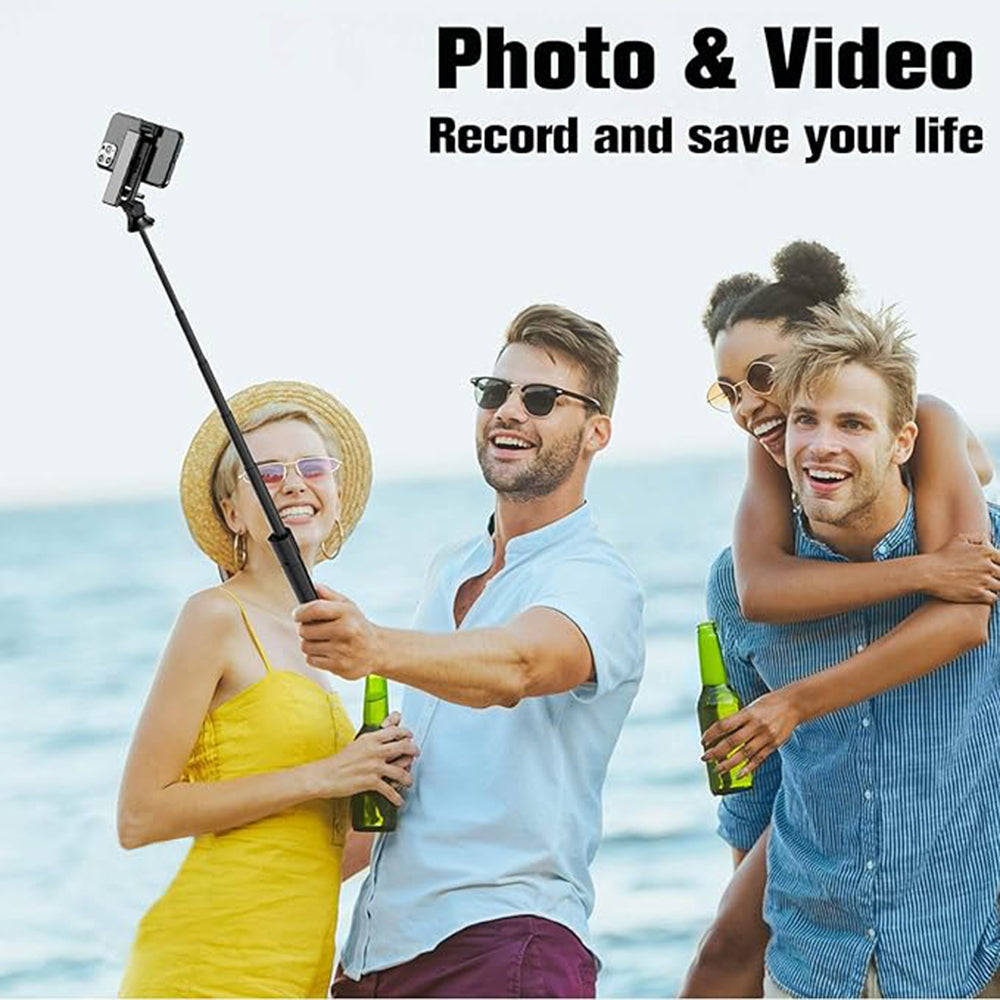 Selfie Stick Bluetooth Techsuit K22, Universal, Sort