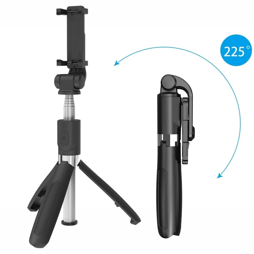Selfie Stick Bluetooth Techsuit L01, Universal, Sort