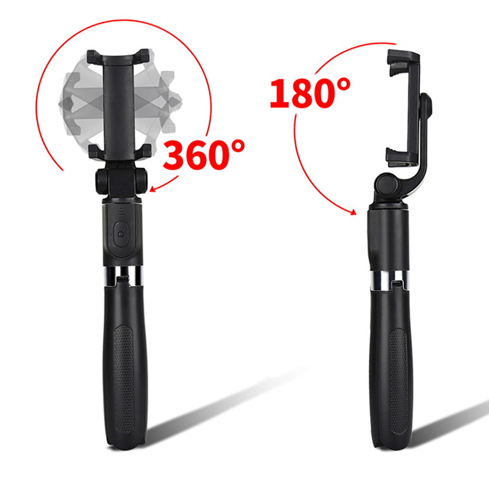 Selfie Stick Bluetooth Techsuit L01s, Universal, Sort