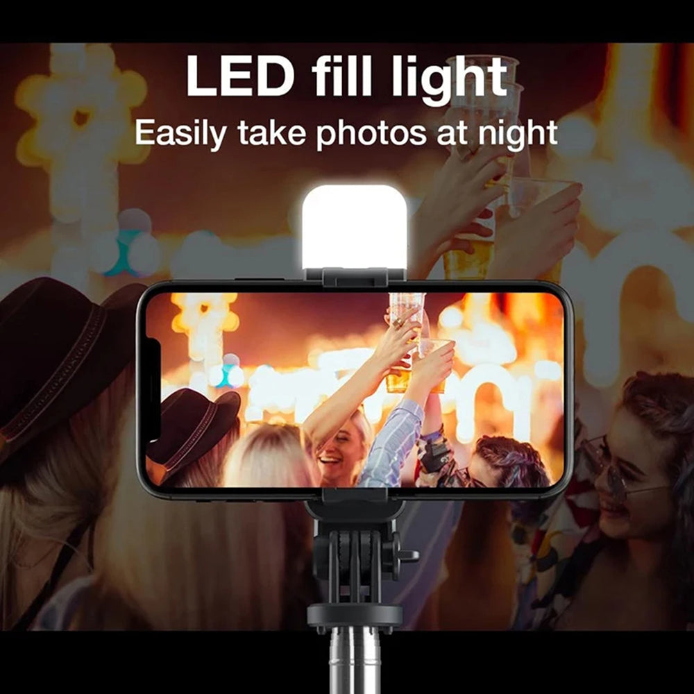 Selfie Stick Bluetooth Techsuit L02s, Universal, Sort