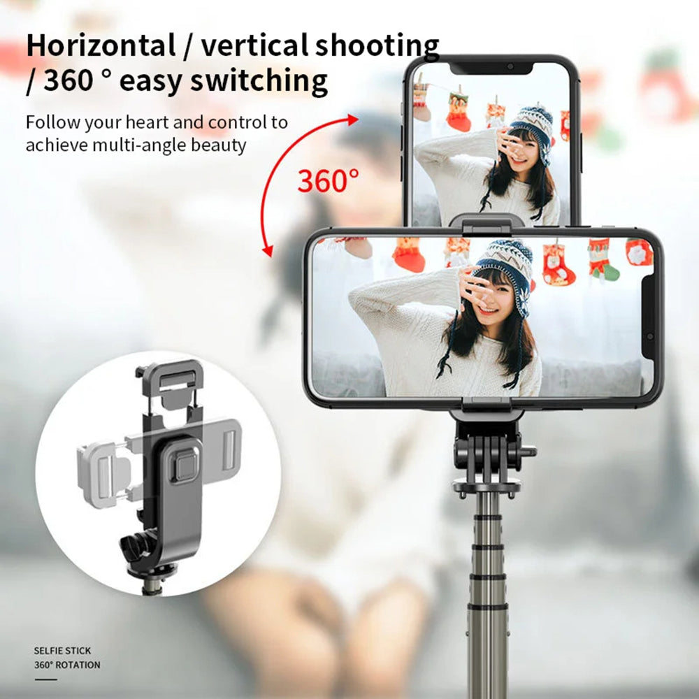 Selfie Stick Bluetooth Techsuit L03, Universal, Sort