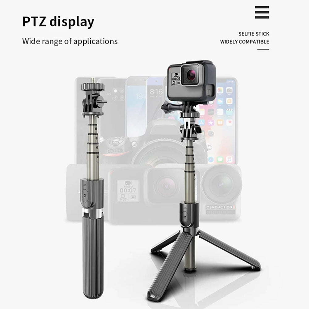 Selfie Stick Bluetooth Techsuit L03, Universal, Sort