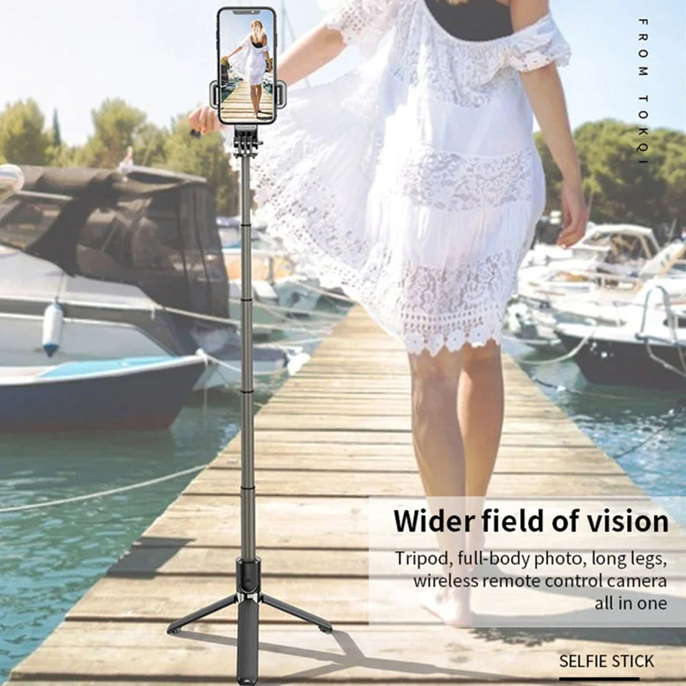 Selfie Stick Bluetooth Techsuit L03, Universal, Sort