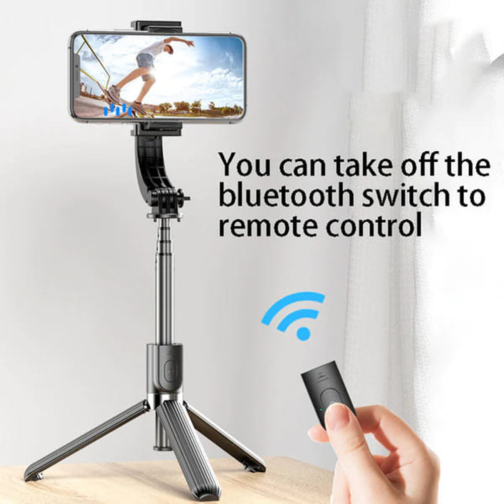 Selfie Stick Bluetooth Techsuit L08, Universal, Sort