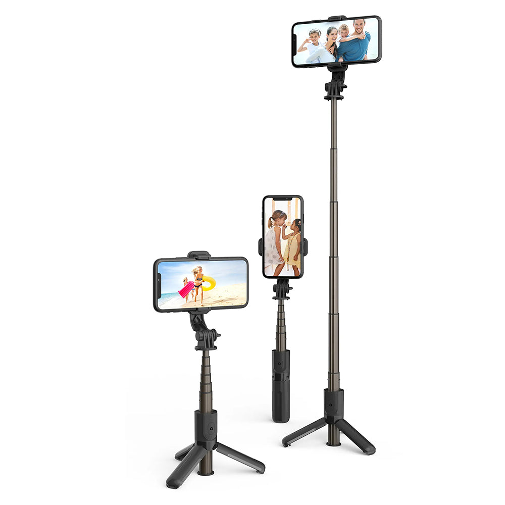 Selfie Stick Bluetooth Techsuit L10, Universal, Sort