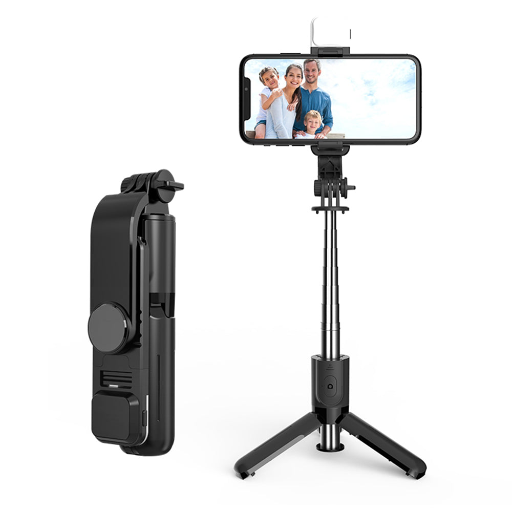 Selfie Stick Bluetooth Techsuit L11s, Universal, Sort