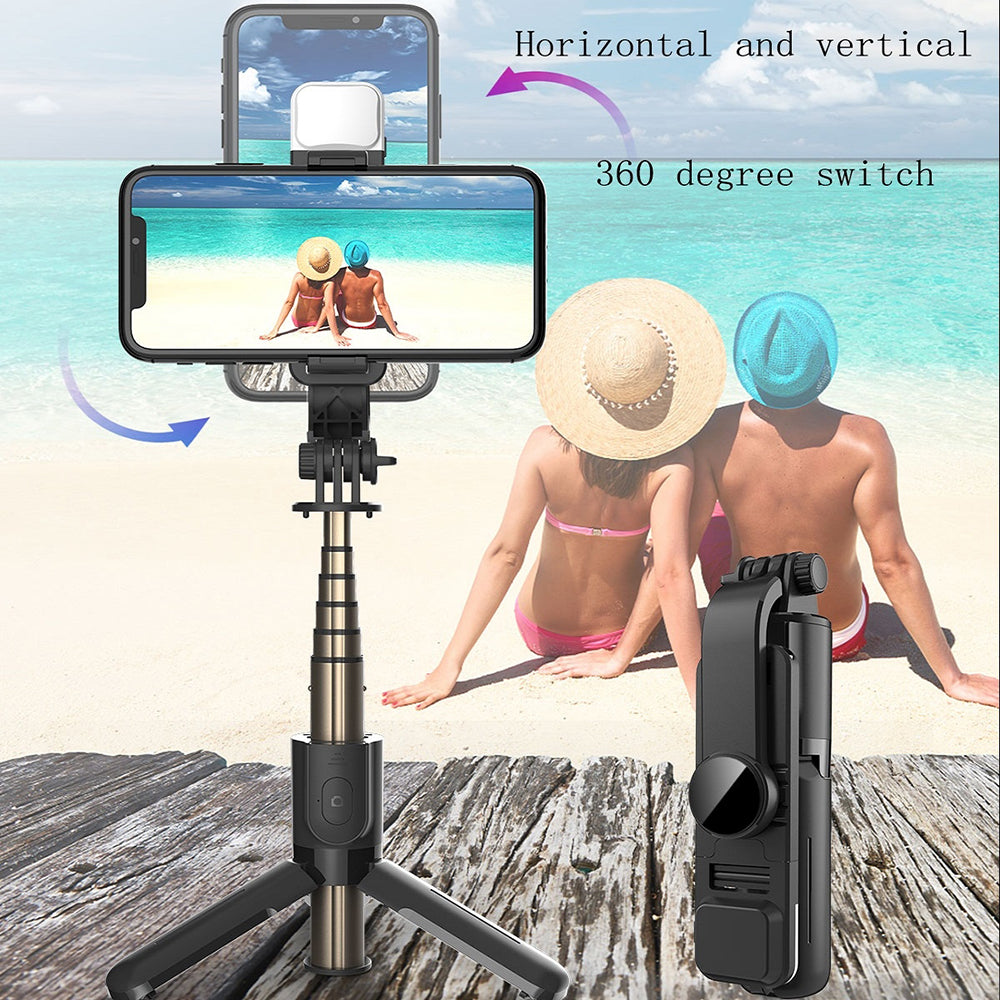 Selfie Stick Bluetooth Techsuit L11s, Universal, Sort