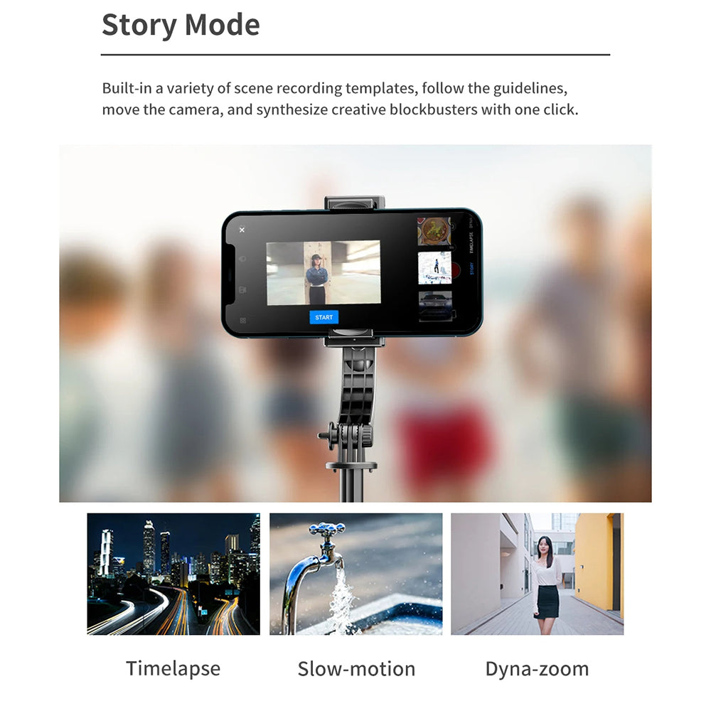 Selfie Stick Bluetooth Techsuit L19s, Universal, Sort