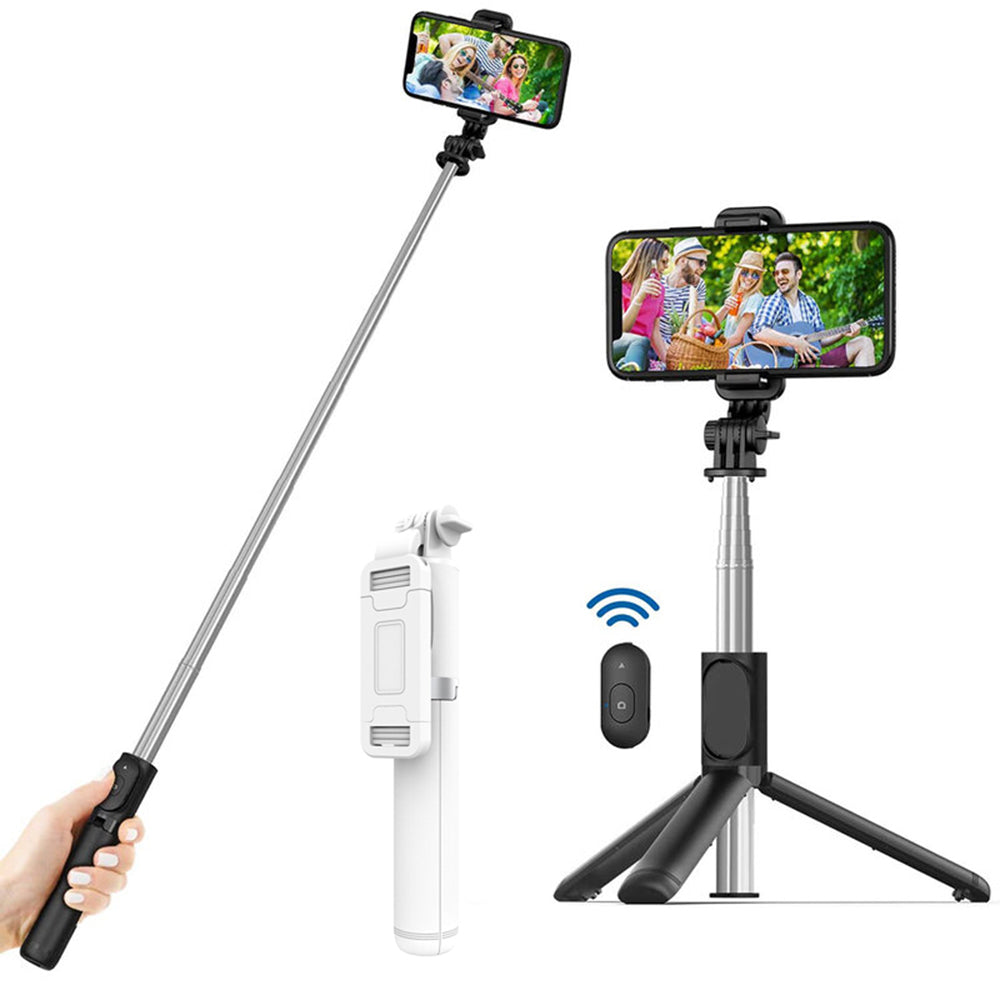Selfie Stick Bluetooth Techsuit Q01, Universal, Hvid