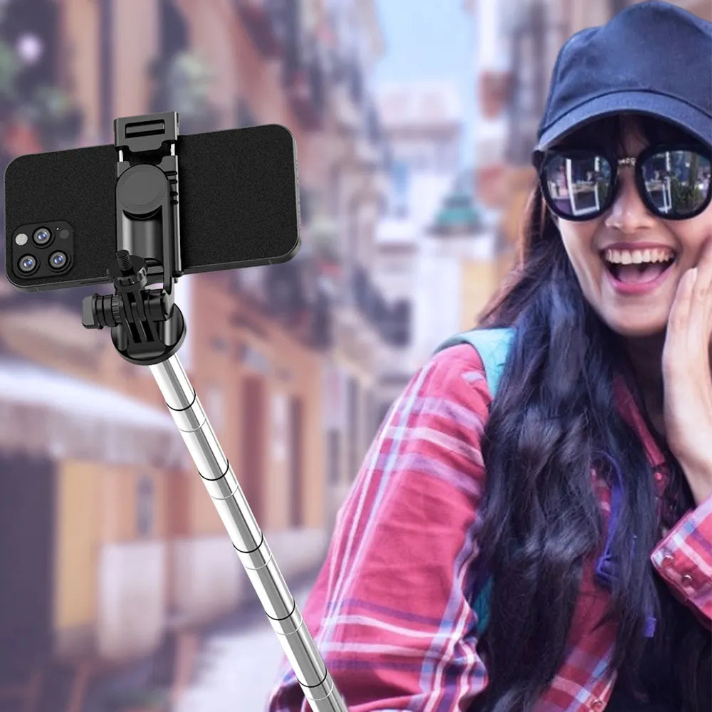Selfie Stick Bluetooth Techsuit Q06, Universal, Sort