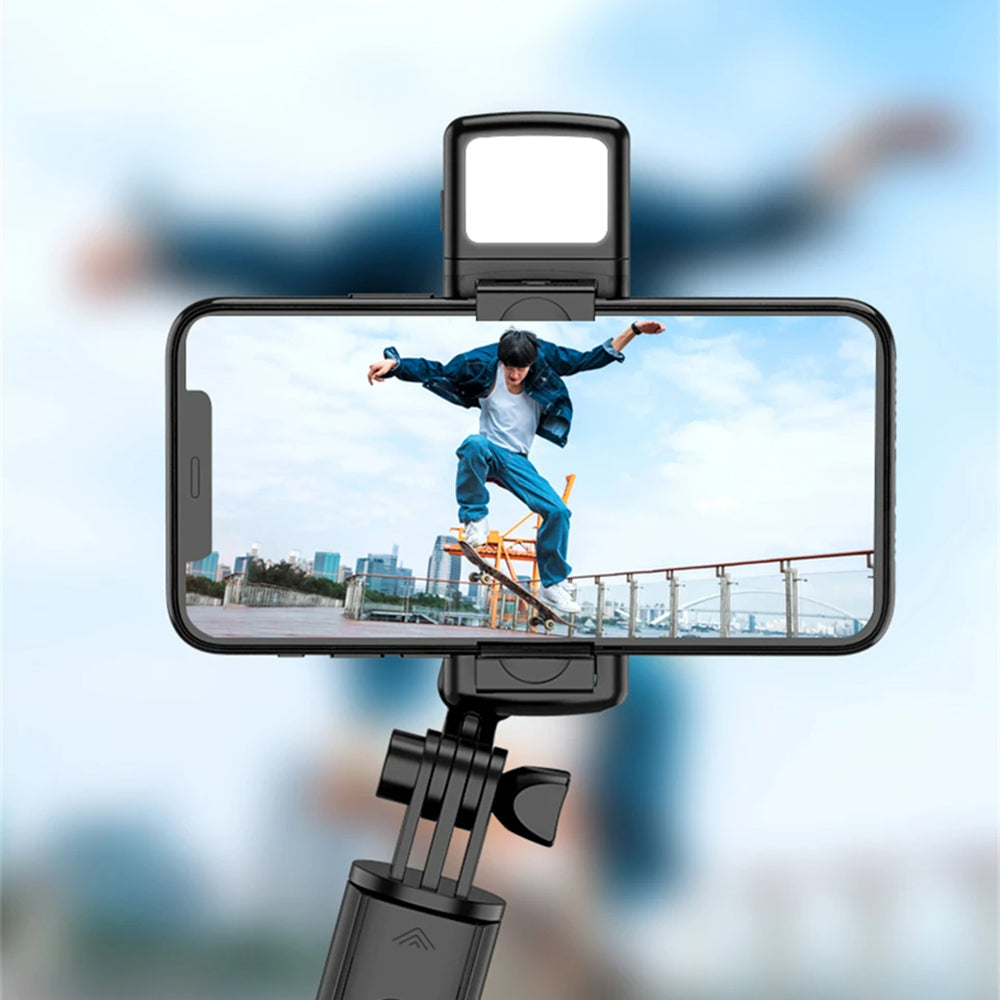 Selfie Stick Bluetooth Techsuit S03-S, Universal, Sort