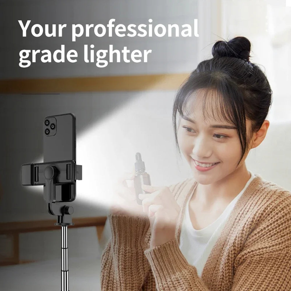 Selfie Stick Bluetooth Techsuit S03-S, Universal, Sort