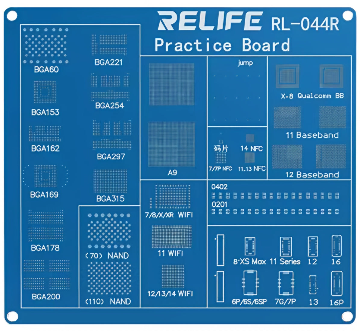 Relife RL-044R BGA Practice Board for Apple iPhone Series
