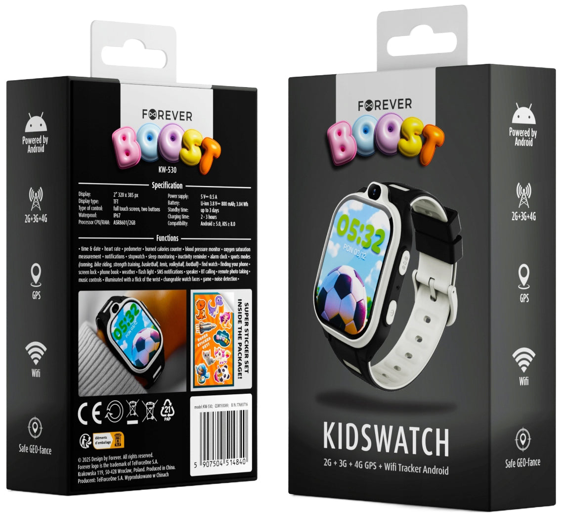 Smartwatch Forever Kids Boost KW-530 Call, Sort
