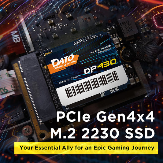 Solid State Drive (SSD) Dato DP430, NVME M.2 2230, PCIE Gen4x4, 1TB, Sort DP430SSD-1TB