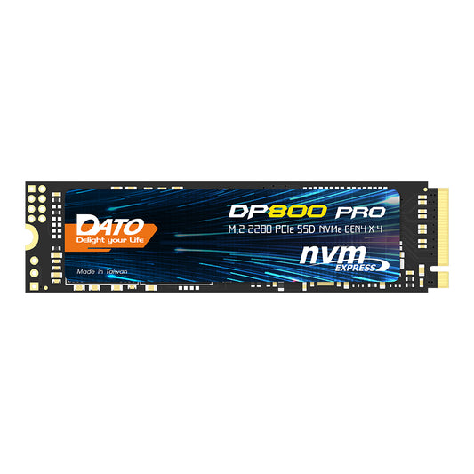 Solid State Drive (SSD) Dato DP800 Pro, NVME M.2 2280, PCIe, 4TB, Sort DP800PSSD-4TB
