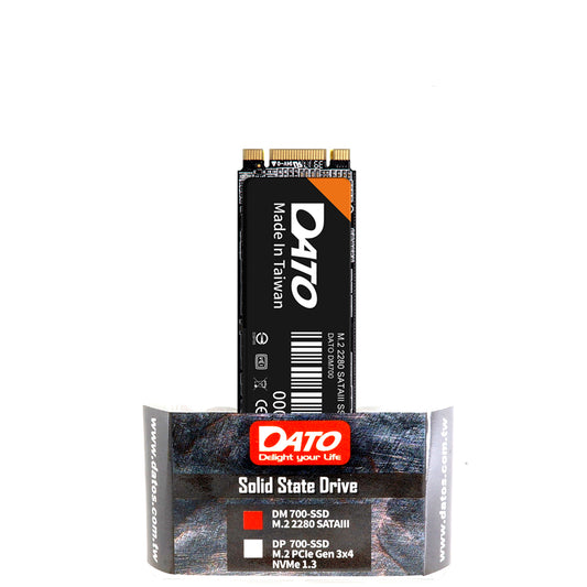 Solid State Drive (SSD) Dato, SATA III NGFF M.2 2280, 4TB, Sort DM700SSD-4TB