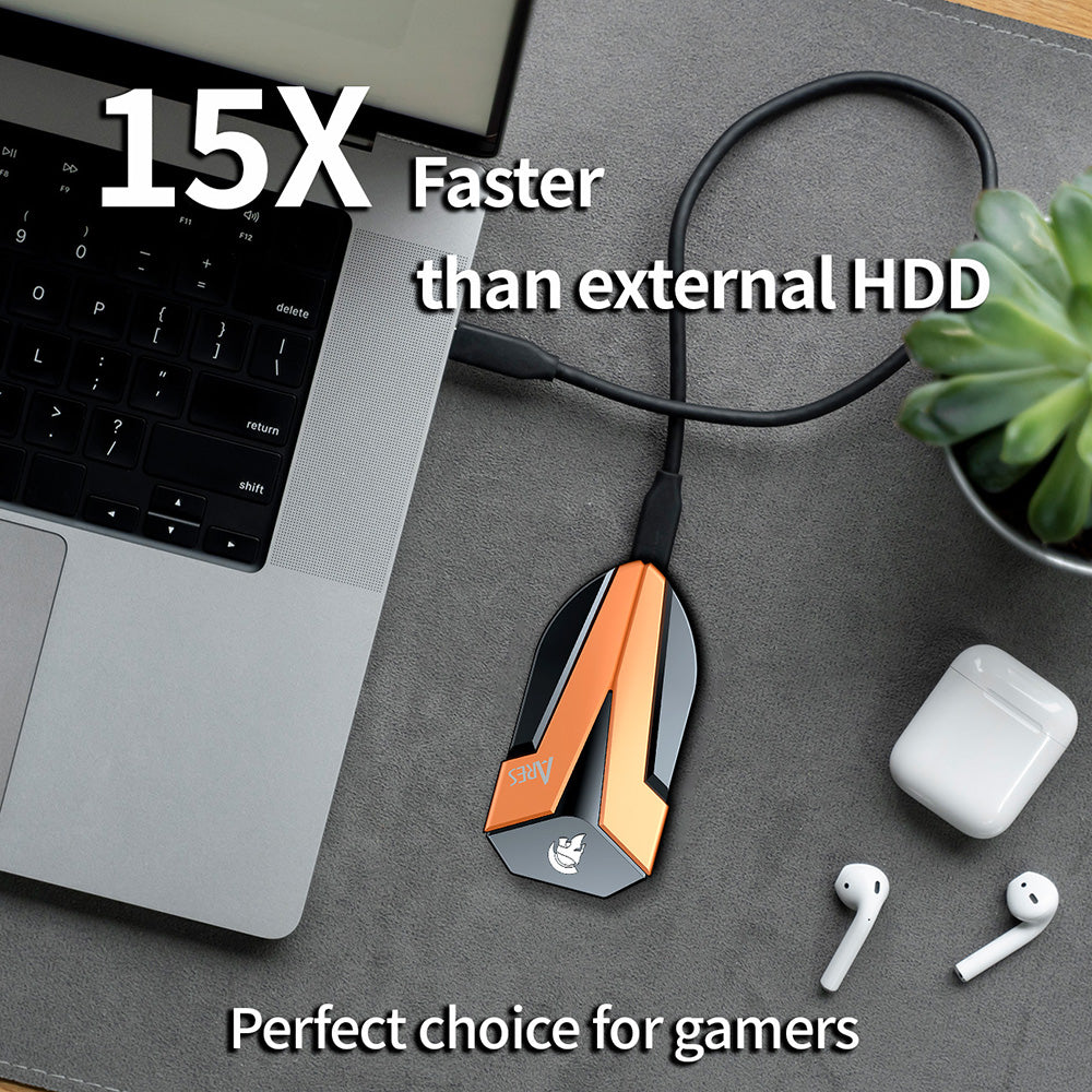 Solid State Drive (SSD Ekstern) Dato Ares Amber Shield, 4TB, Sort ARSASE-4TB