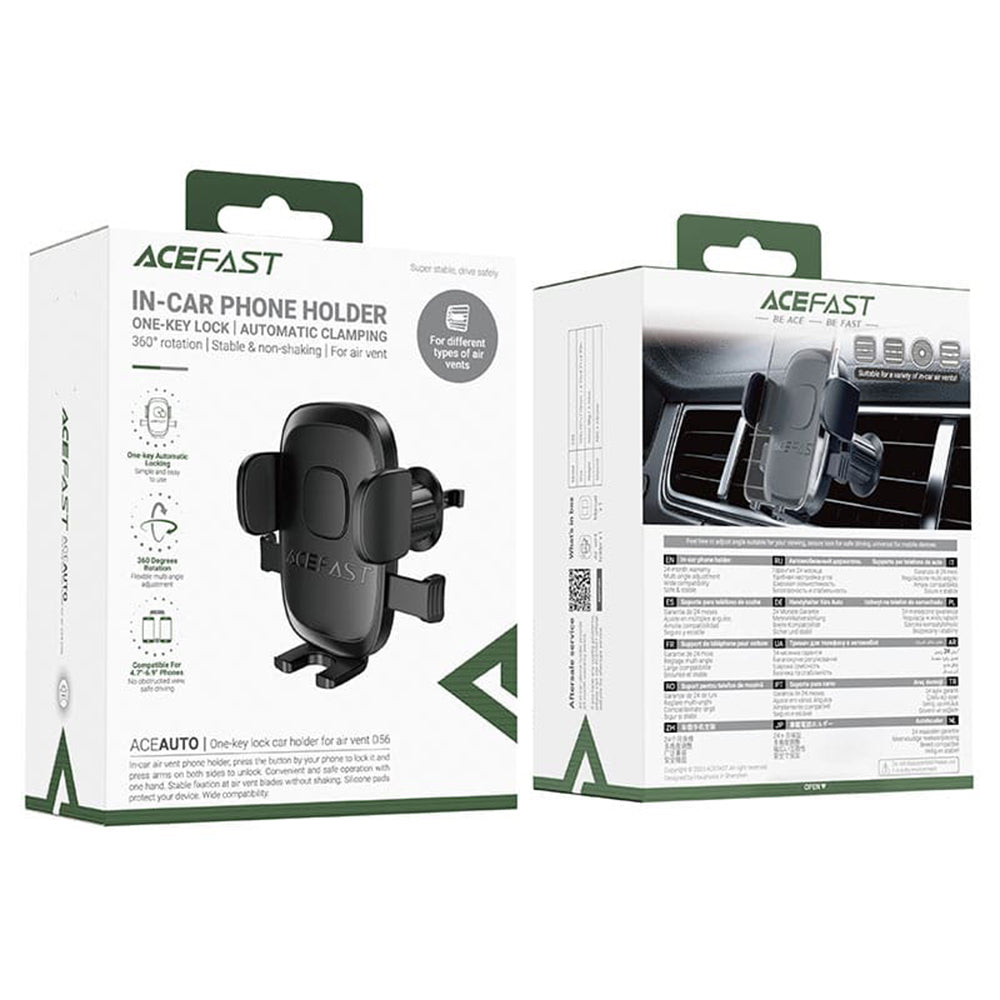 Bilholder Acefast D56, 4.7inch - 6.9inch, Sort