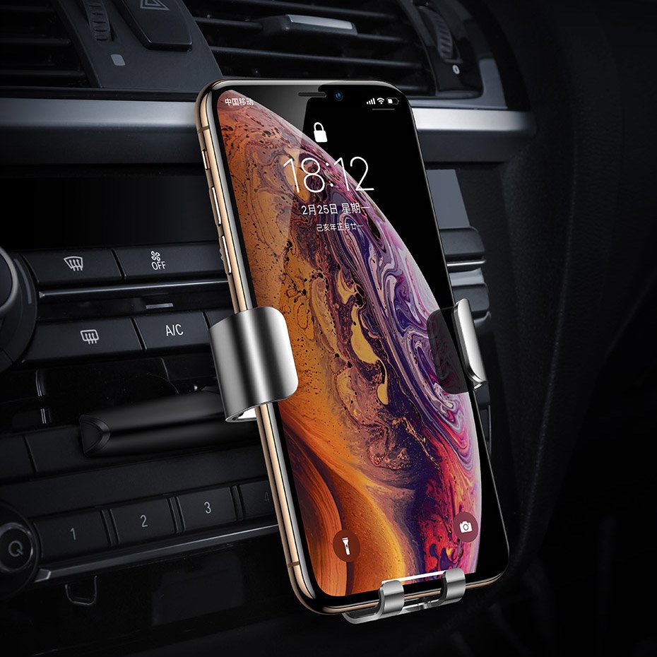 Baseus Metal Age Gravity Car Mount, universal, sølv SUYL-J0S