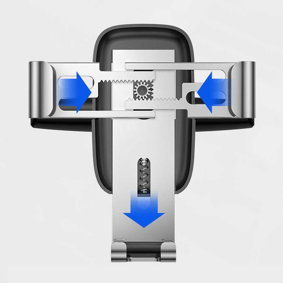 Baseus Metal Age Gravity Car Mount, universal, sølv SUYL-J0S