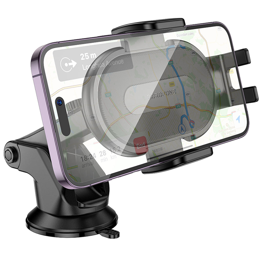 Bilholder Borofone BH134 Rio, 4.5inch - 7inch, Sort