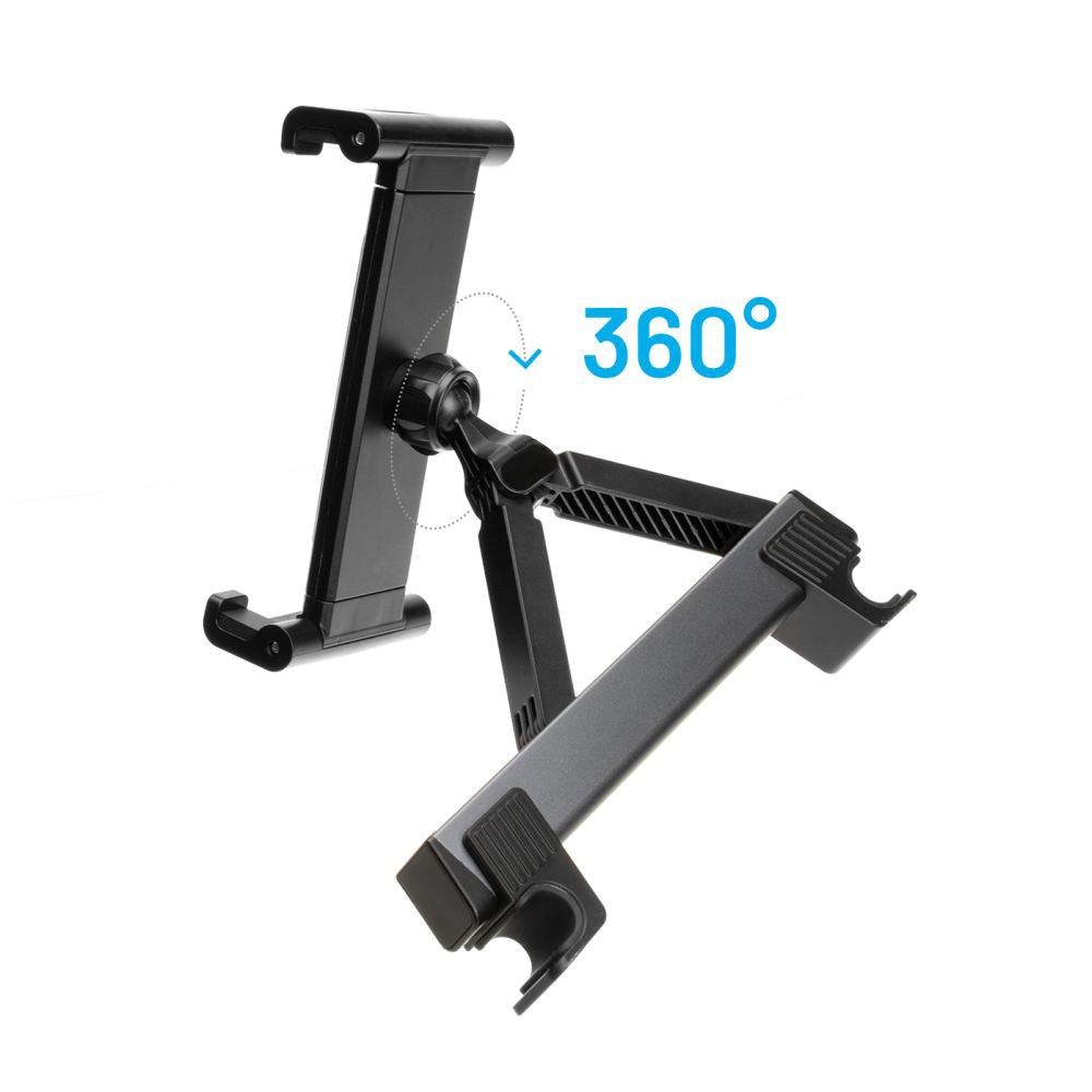 Fixed Passenger Max Headrest Car Mount for Tablet, 7inch - 13inch, Gray