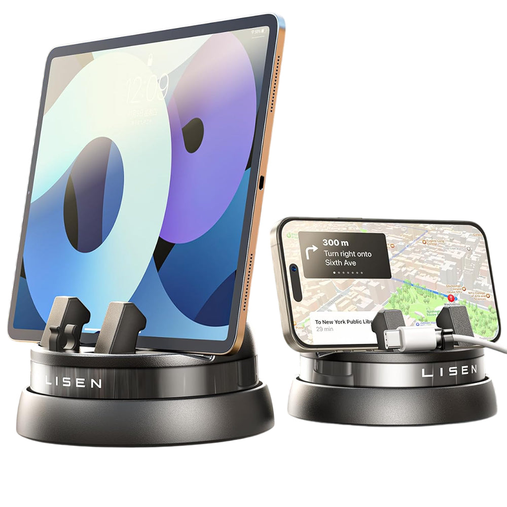 Lisen Bilholder til Telefon / Tablet med tykkelse 6mm - 13mm, Sort YL0224060015