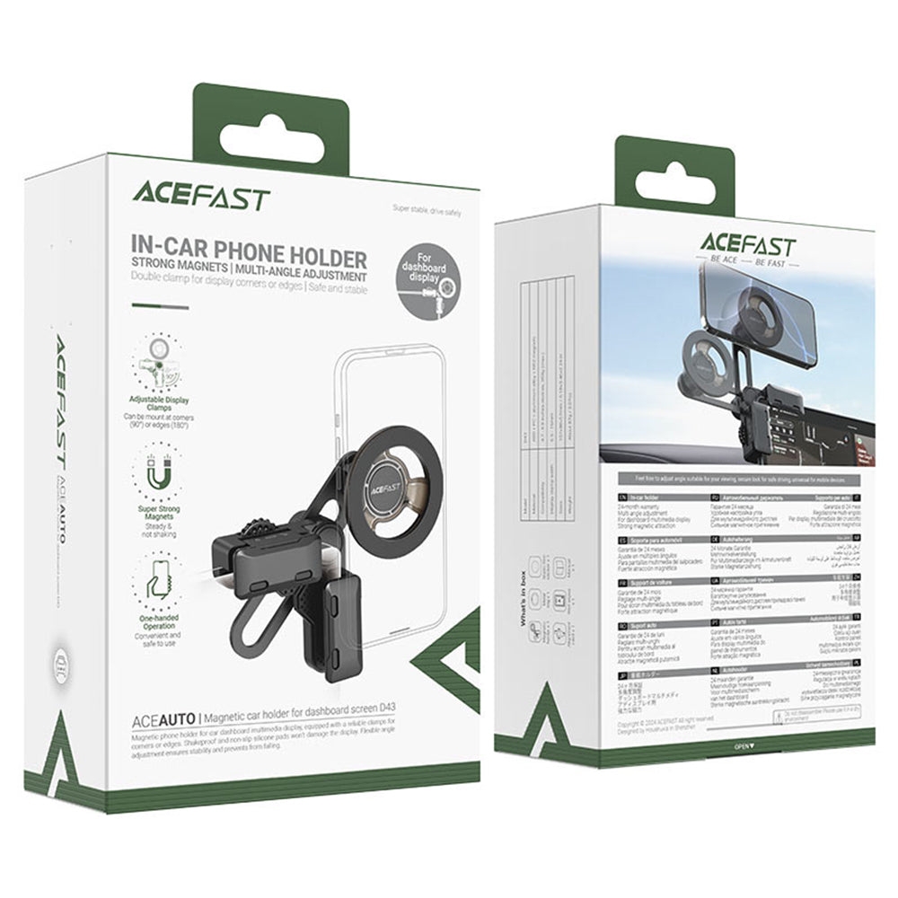 Magnetisk Bilholder Acefast D43, Universal, Sort