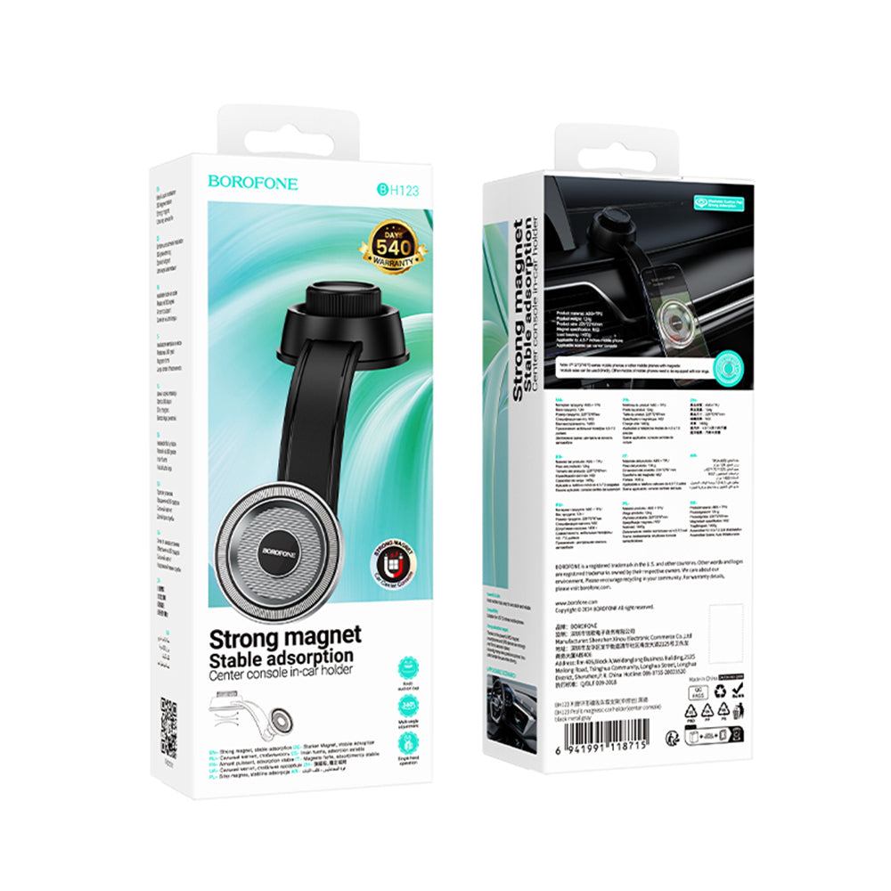 Magnetisk Bilholder Borofone BH123 Profit, 4.5inch - 7inch, Sort