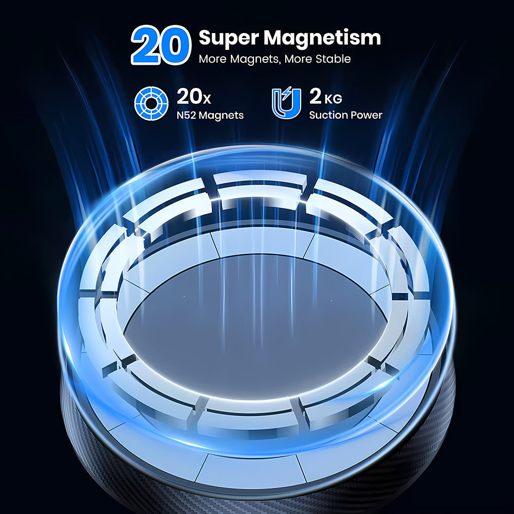 Magnetisk Bilholder Techsuit S12, Universal, Sort