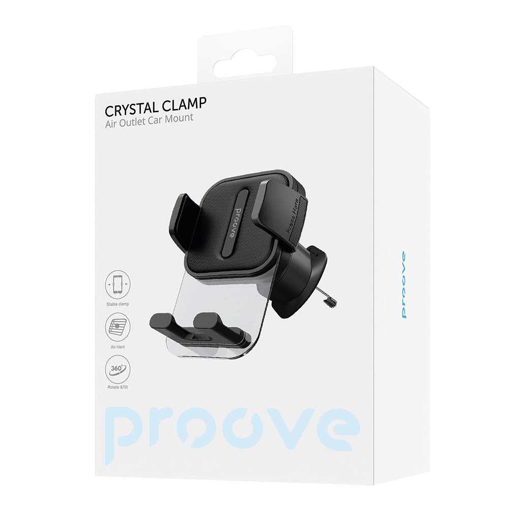 Proove Crystal Clamp Bilholder, 4.7inch - 6.9inch, Sort CHCC00000001