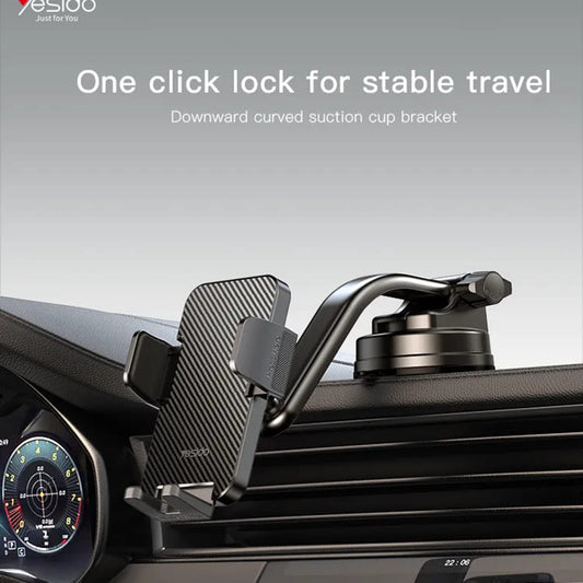 Bilholder Yesido C172, 4 tommer - 7 tommer, Sort