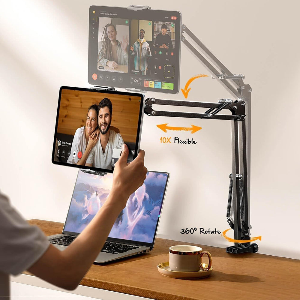 Lisen Skrivebordsstøtte til Telefon / Tablet, 4.7inch - 12.9inch, Sort YL0223060007