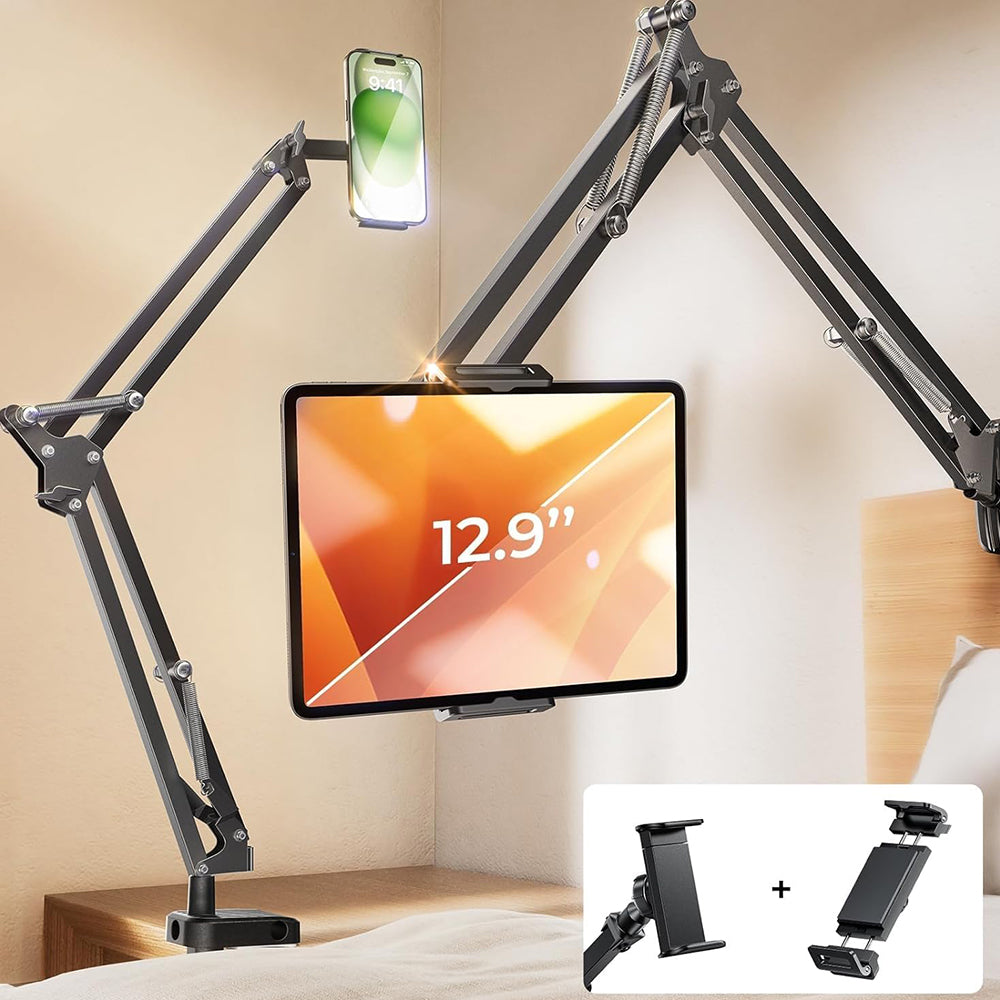 Lisen Skrivebordsstøtte til Telefon / Tablet, 4.7inch - 12.9inch, Sort YL0223060007