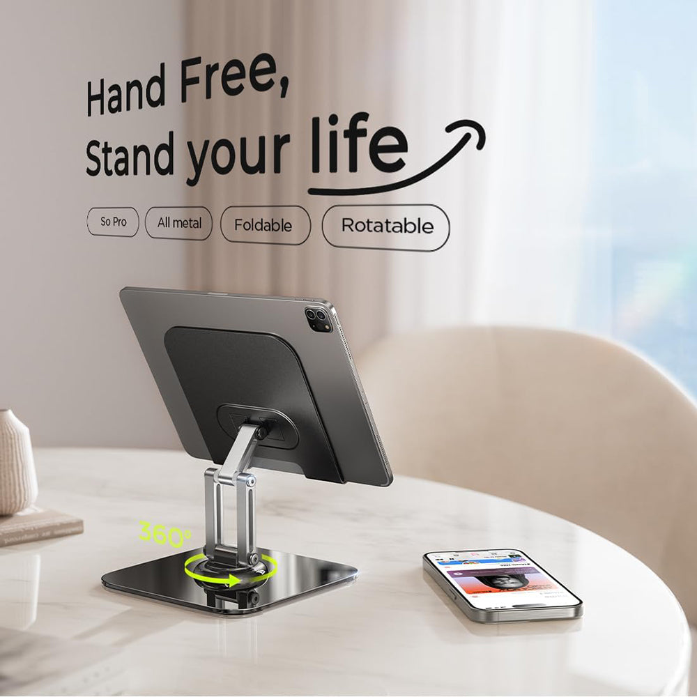 Lisen Q18 Skrivebordsstøtte til Telefon / Tablet, 4.7inch - 12.9inch, Sort YL0423120002