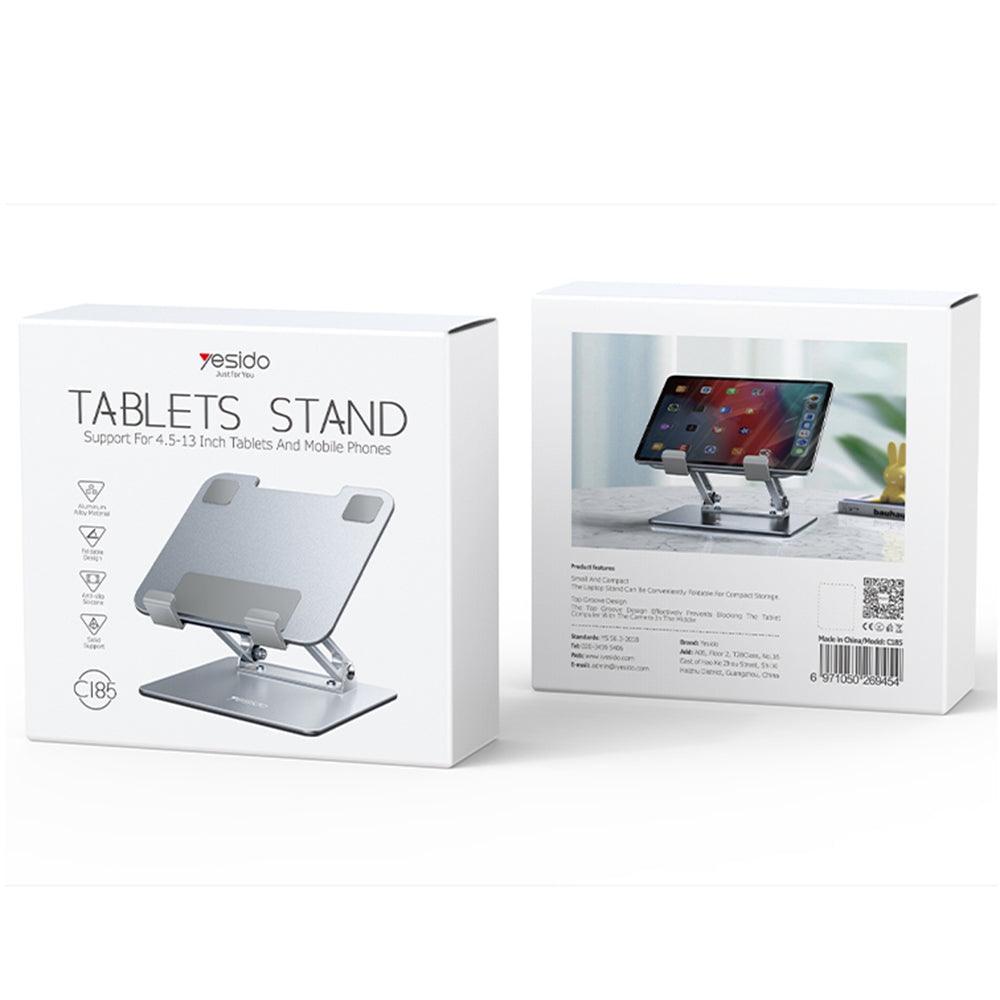 Yesido C185 Desk Stand for Phone / Tablet, 4.5inch - 13inch, Silver
