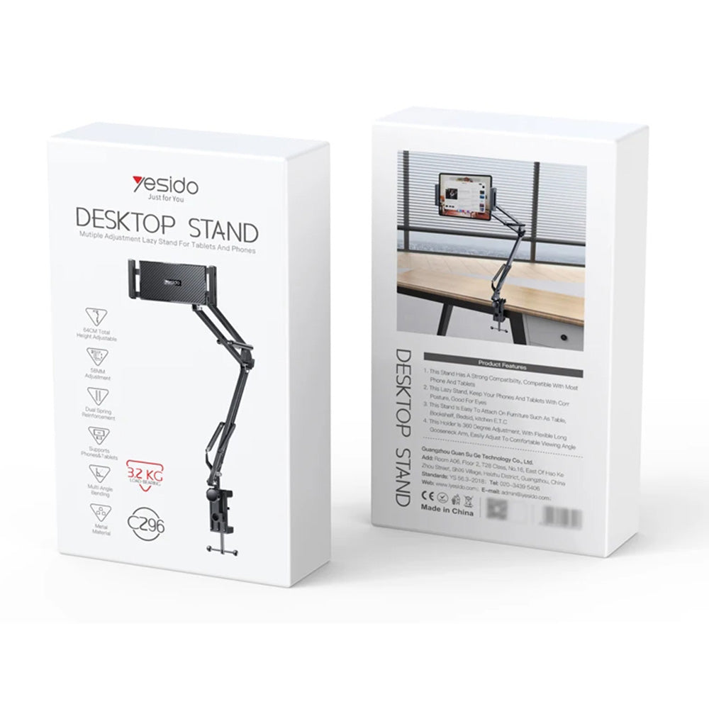 Yesido C296 Desk Stand for Phone / Tablet, 4inch - 12.9inch, Black