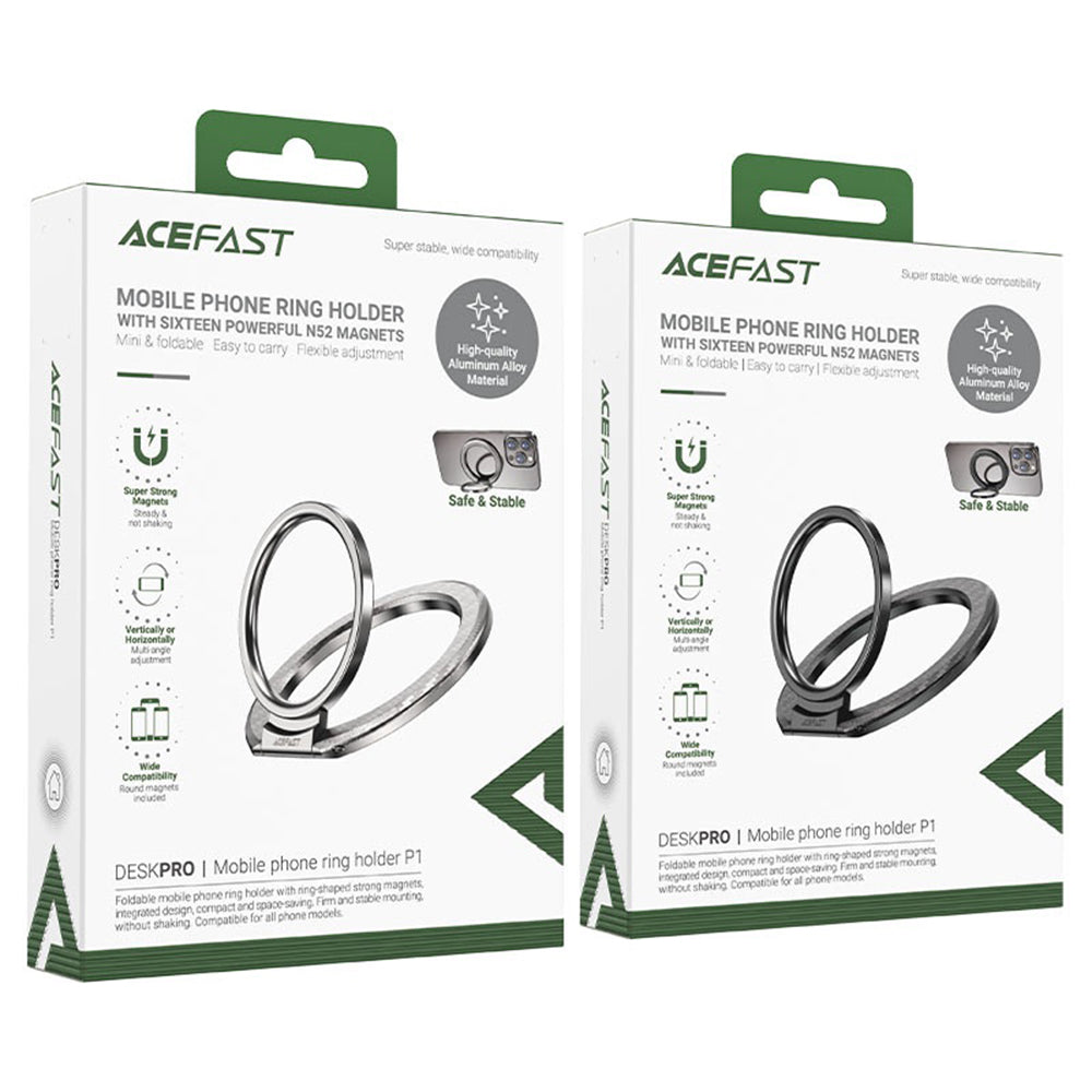 Acefast P1 Ringholder, Universal, Sort