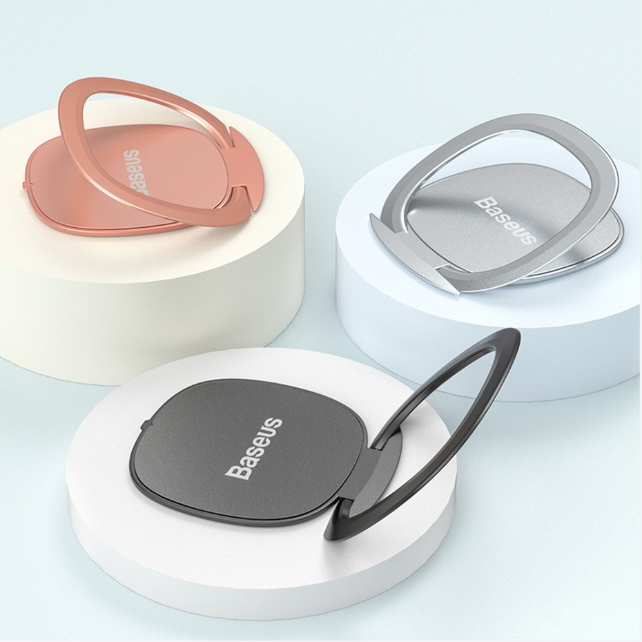 Baseus Invizible Universal Ring Holder, Sølv SUYB-0S