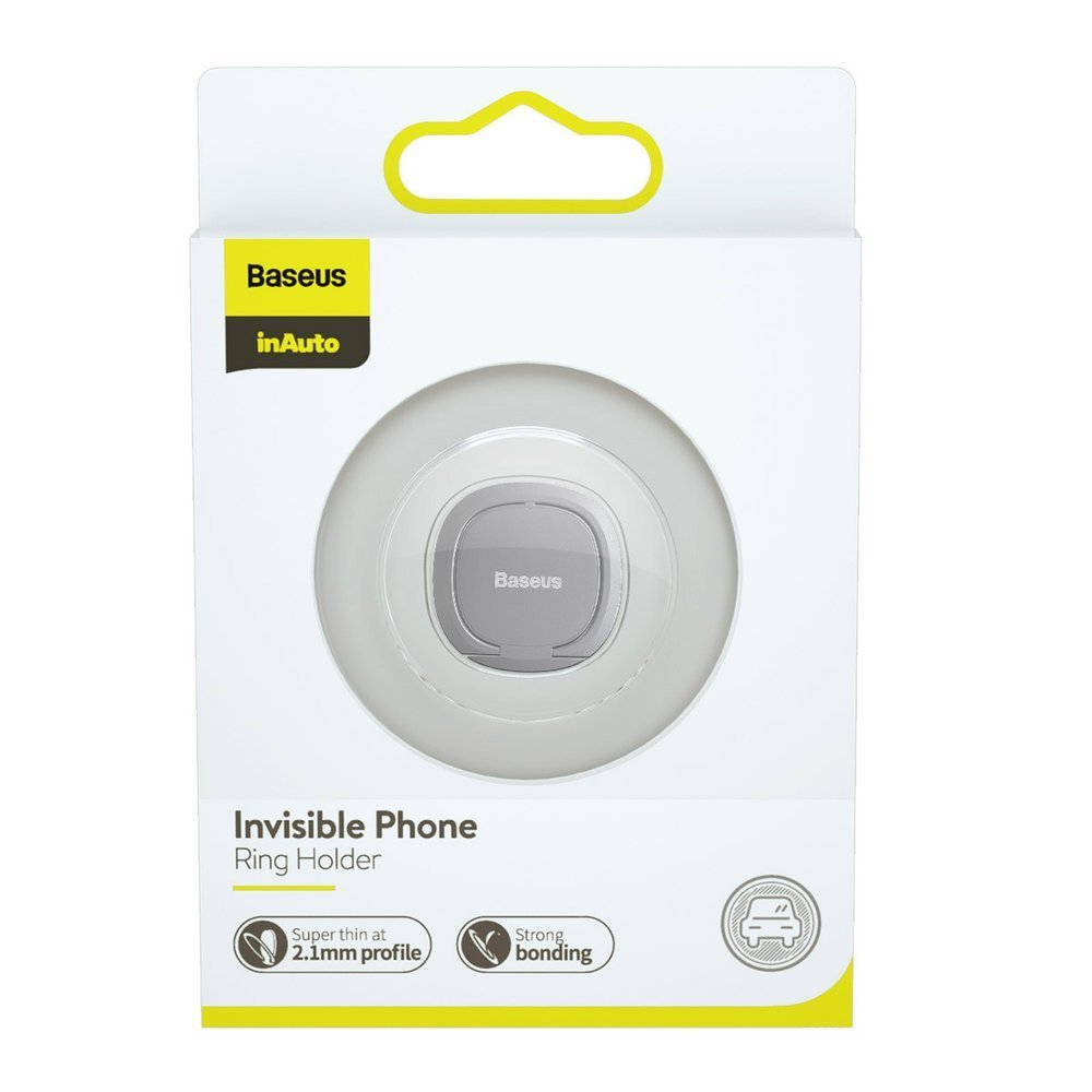 Baseus Invizible Universal Ring Holder, Sølv SUYB-0S
