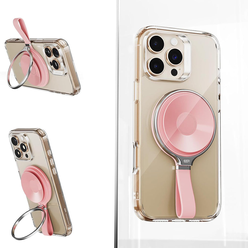 ESR HaloLock Læder Ringholder, Universal, Pink