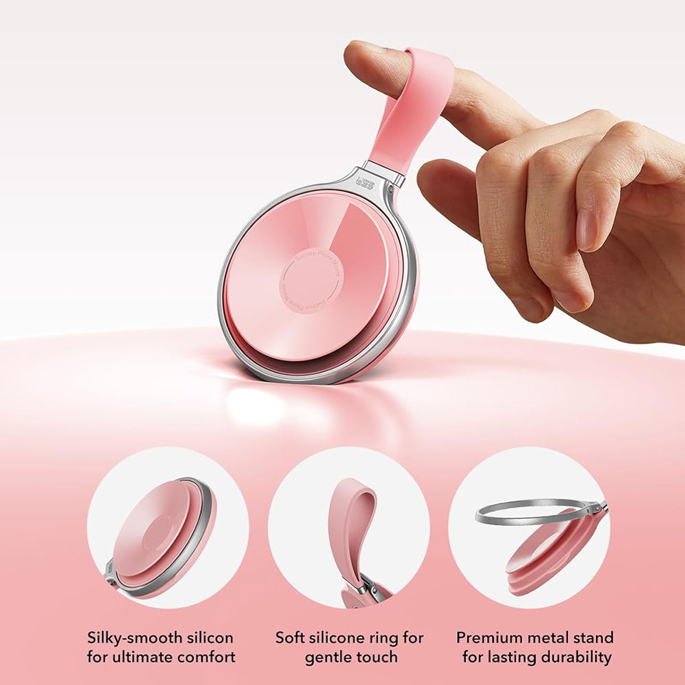 ESR HaloLock Læder Ringholder, Universal, Pink
