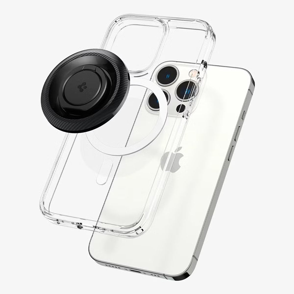 Spigen O-Mag OM100 Carbon Ring Holder, Universal, Sort AMP05505