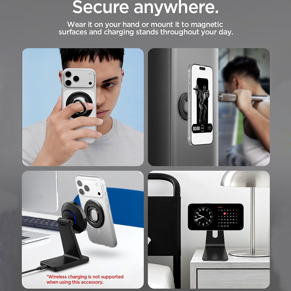 Spigen O-Mag OM106 Ring Holder, Universal, Sort AMP09334