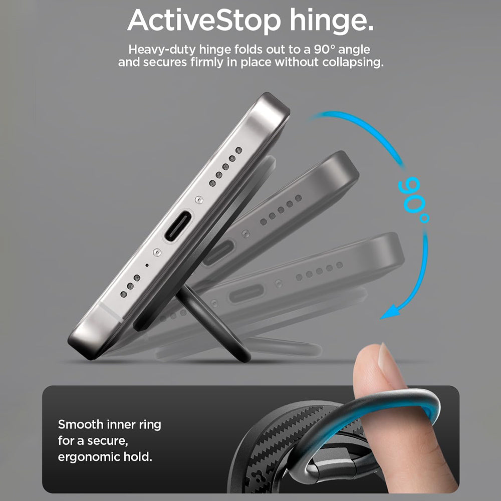 Spigen O-Mag OM106 Ring Holder, Universal, Sort AMP09334
